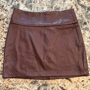 Pleather brown mini Skirt